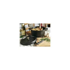 Cocotte fonte ovale noire Staub ø 31 cm