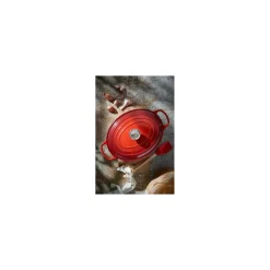 Cocotte fonte signature ovale cerise Le Creuset ø 31 cm