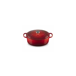 Cocotte fonte signature ovale cerise Le Creuset ø 31 cm