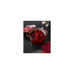 Cocotte fonte signature ronde cerise Le Creuset ø 24 cm