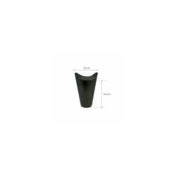 Coffret à frites carton refermable noir 660 ml - par 50