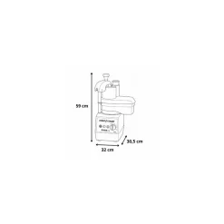 Combiné cutter et coupe légumes R402 Vitesse Variable