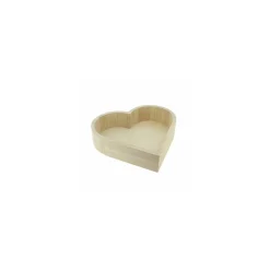 Corbeille cœur bois 22,5 x 19 x 5 cm - par 30