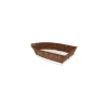 Corbeille de présentation en forme bateau chocolat avec support 58,5 x 40 x 13 cm