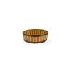 Corbeille ronde bambou bordure paillette marron ø 32 x 10 cm - par 20
