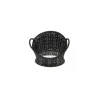 Corbeille van noire avec fond grille inox ø 28 x 24 cm