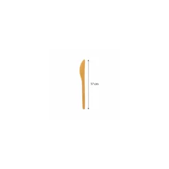 Couteau réutilisable fibre de bois 17 cm - par 80