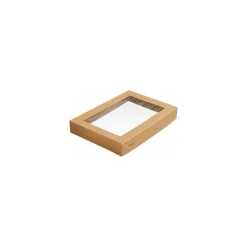 Couvercle barquette viking kraft brun 20 x 14 x 4,5 cm - par 300