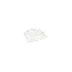 Couvercle carré PP pour saladiers bagasse 750 ml et 1000 ml - par 100