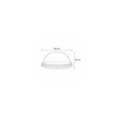 Couvercle dôme plastique transparent pour coupe à dessert 275 ml - par 50