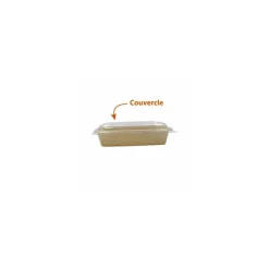 Couvercle en RPET pour barquette en bagasse de 95 cl - par 300
