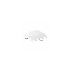 Couvercle PET pour assiette carrée réutilisable 24 cm - par 48