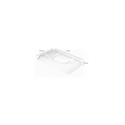 Couvercle plastique pour plateau repas 5 compartiments 32 x 22,5 cm - par 25