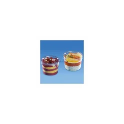 Couvercle plastique transparent pour verrine plastique ronde transparente Bodega 180 ml - par 60