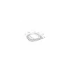 Couvercle plastique transparent pour saladier carré en pulpe de canne 500 ml - par 50