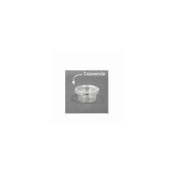 Couvercle plastique transparent pour pot à sauce Delipack 60 ml - par 100