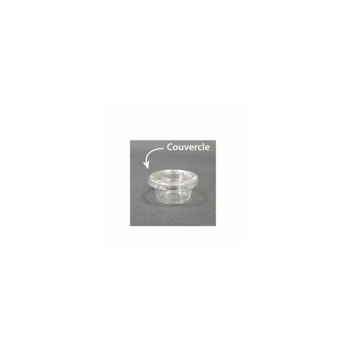 Couvercle plastique transparent pour pot à sauce Delipack 60 ml - par 100