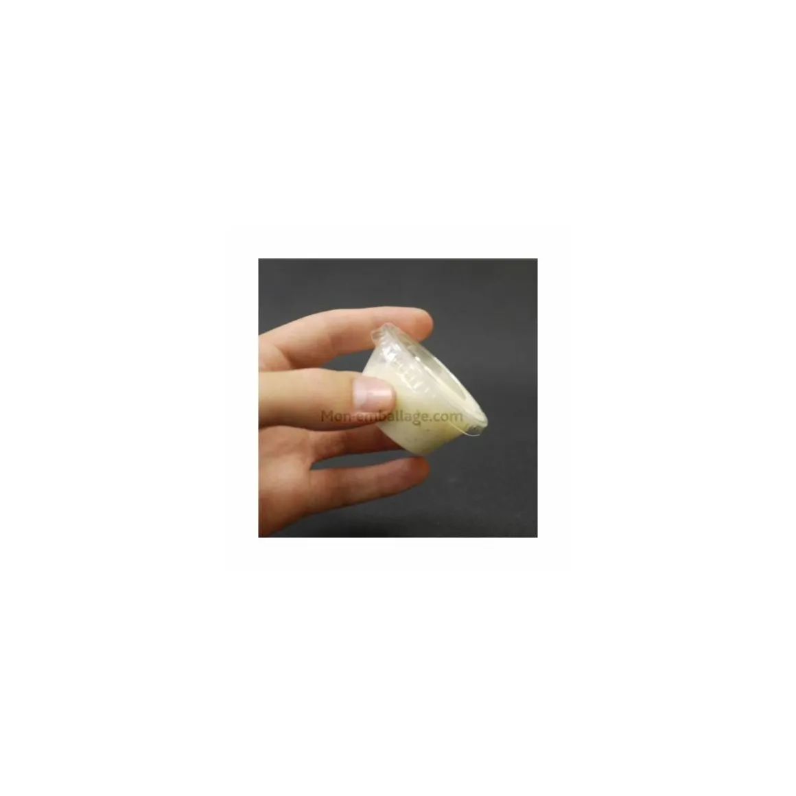 Couvercle plastique transparent pour pot à sauce Delipack 60 ml - par 100
