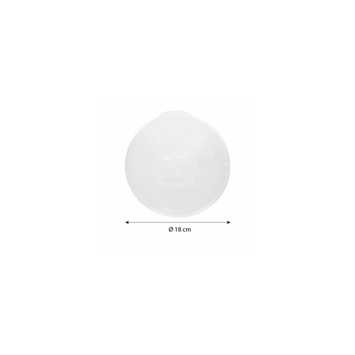 Couvercle plastique transparent pour boîte ronde plastique noire 1150 ml - par 200