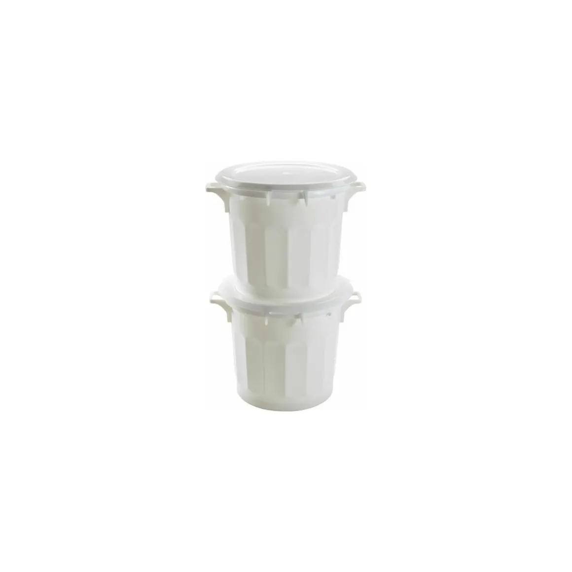 Couvercle plat blanc pour conteneur alimentaire 75 L