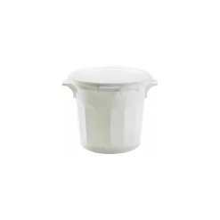 Couvercle plat blanc pour conteneur alimentaire 75 L