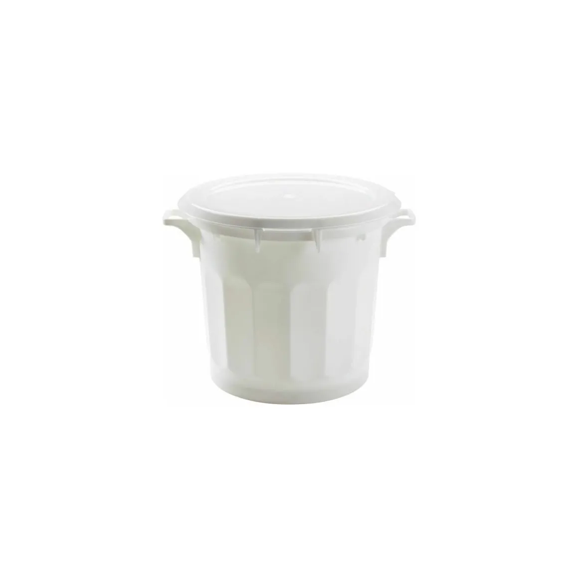 Couvercle plat blanc pour conteneur alimentaire 75 L