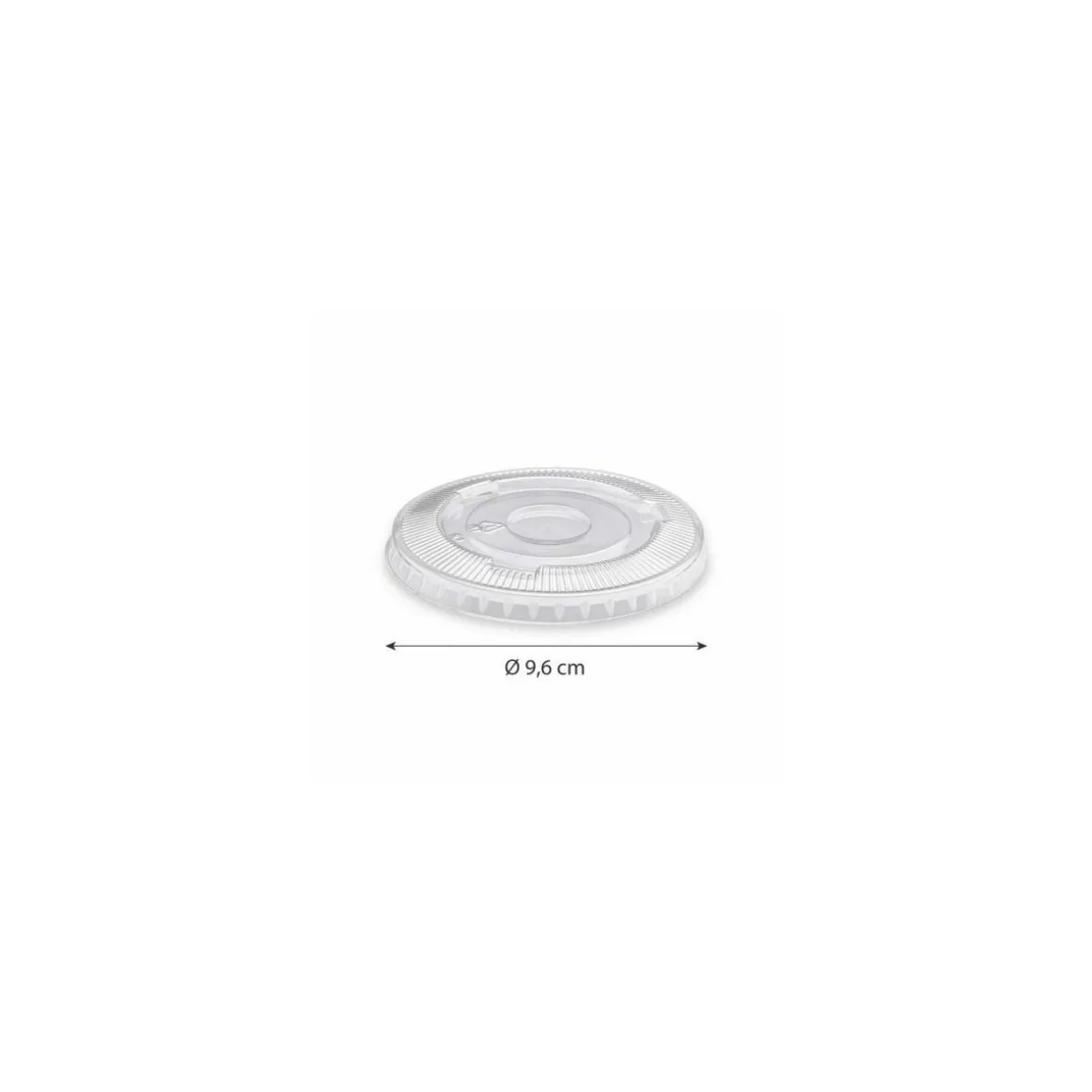 Couvercle plat plastique pour coupe dessert plastique 275 ml - par 50
