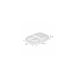 Couvercle PP pour boite Cookipack 3 compartiments - par 320