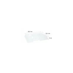 Couvercle transparent PLA pour plateau repas 5 compartiments 29 x 22,4 cm - par 50