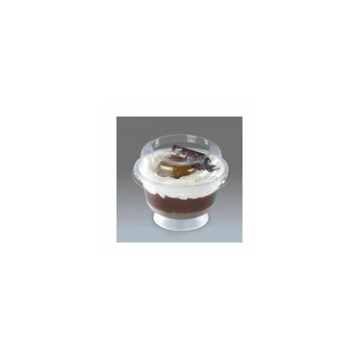 Couvercle transparent pour coupe à dessert 200 ml - par 50