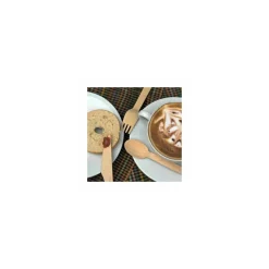Cuillère à dessert jetable en bois 16,5 cm - par 50