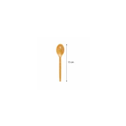 Cuillère à dessert réutilisable fibre de bois 13 cm - par 100