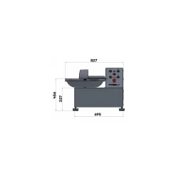 Cutter horizontal de table C15 400V triphasé