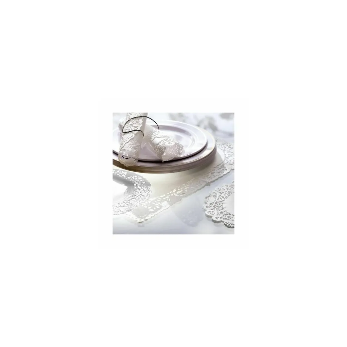 Dentelle blanche Ø 30 cm - par 250