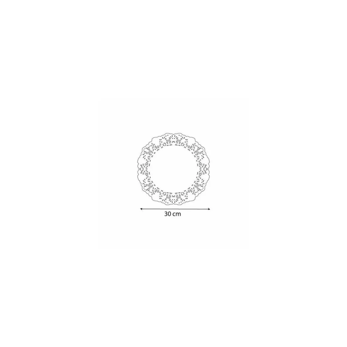 Dentelle blanche Ø 30 cm - par 250