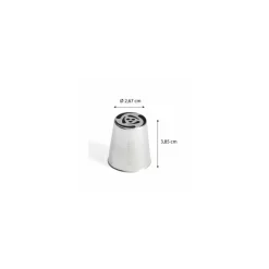 Douille russe à fleur 242 inox ø 2,6 cm