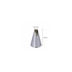 Douille Saint-Honoré inox ø 1,5 cm
