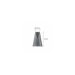 Douille Saint-Honoré inox ø 0,9 cm