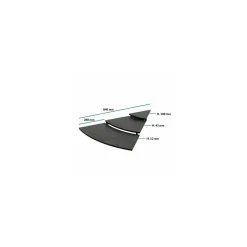 Escalier 3 niveaux HPL gris 50 x 84 x 10 cm