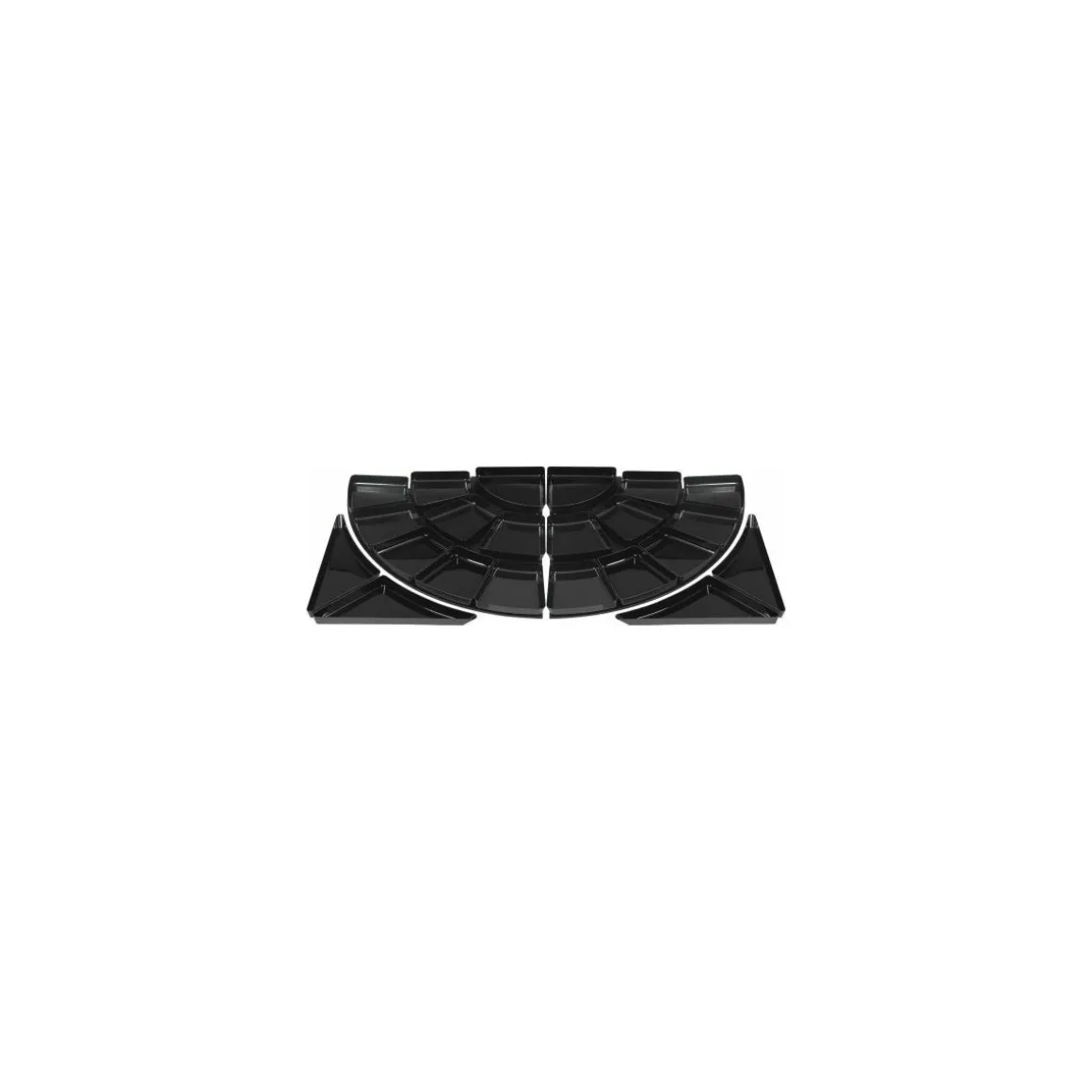 Escalier présentation PE noir 80 x 80 x 6,5 cm