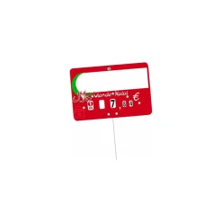 Etiquette Halal sans texte à pique et tournette 12 x 8 cm - par 10