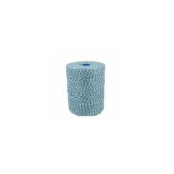 Ficelle polyester blanche et bleu 3,5/2 - par 1 kg