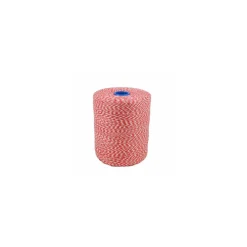 Ficelle polyester blanche et rouge 2,5/1 - par 1 kg