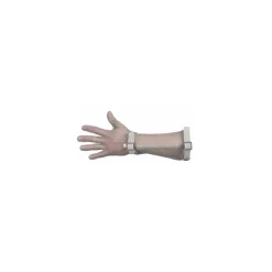 Gant cotte de mailles manchette longue réversible blanc S