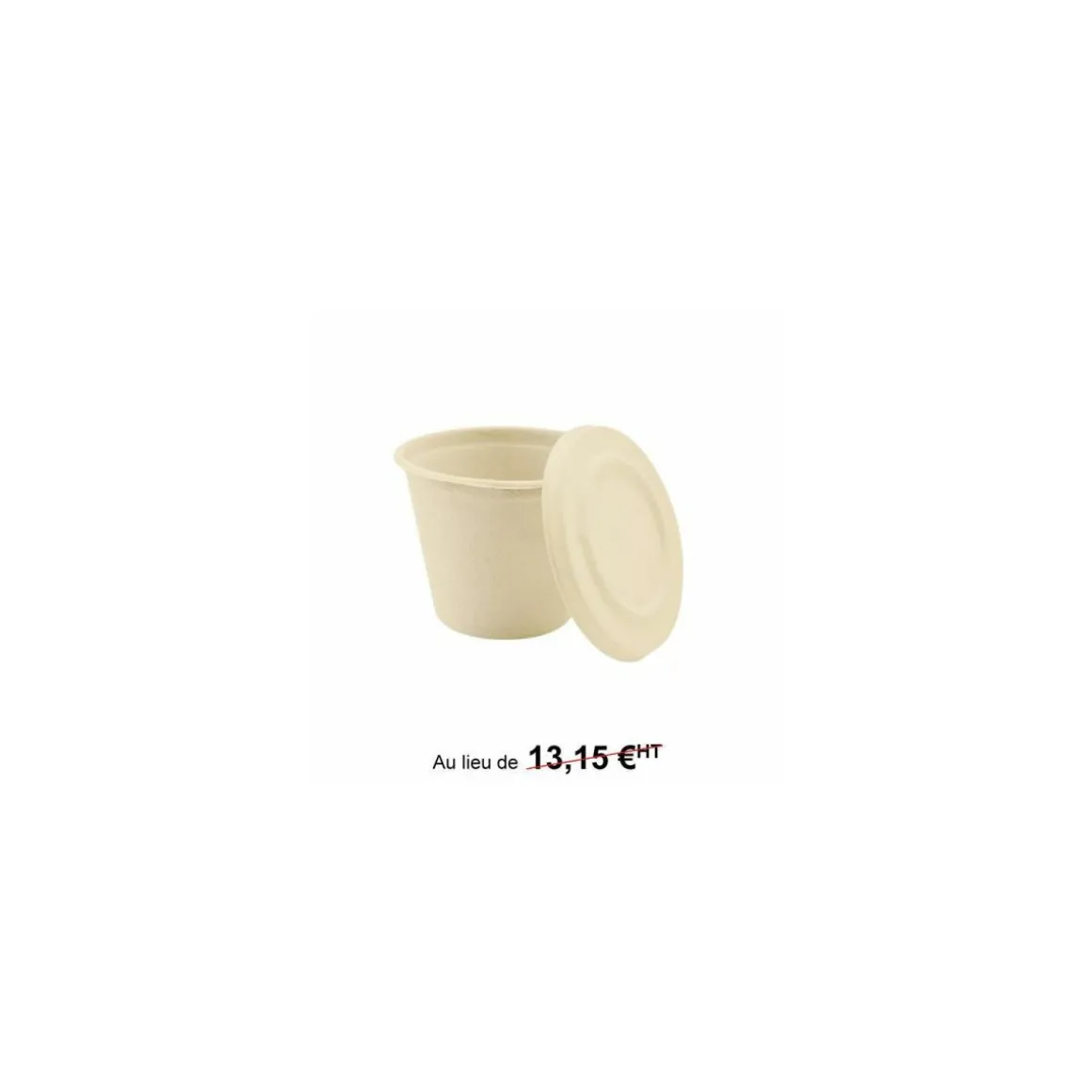 Gobelet écologique 425 ml en bagasse de canne à sucre - par 50