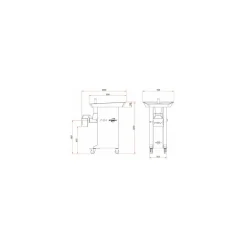 Hachoir DRC 114 double coupe sur socle