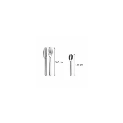 Kit couverts inox réutilisables Leaves - par 50