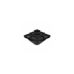 Kit pétale 9 bacs + escalier plexi noir 80 x 80 cm