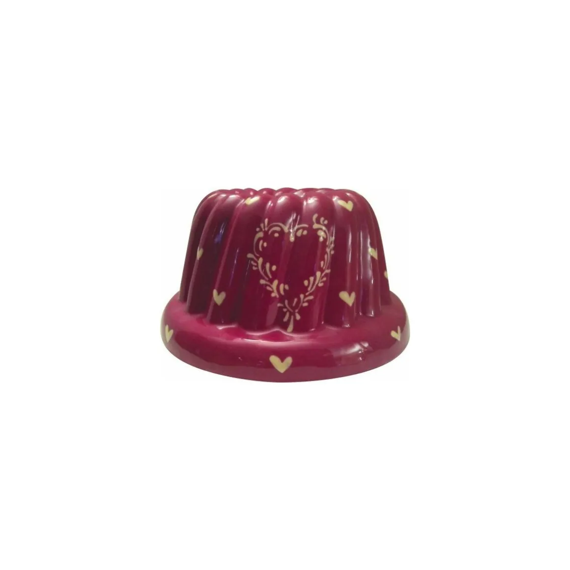Kougelhopf alsacien gres decor rouge-coeur ø 22 cm