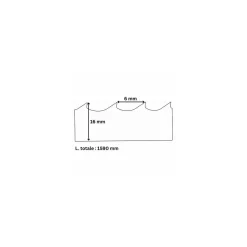 Lame de scie à os 16 x 1590 mm denture 6 mm - par 5